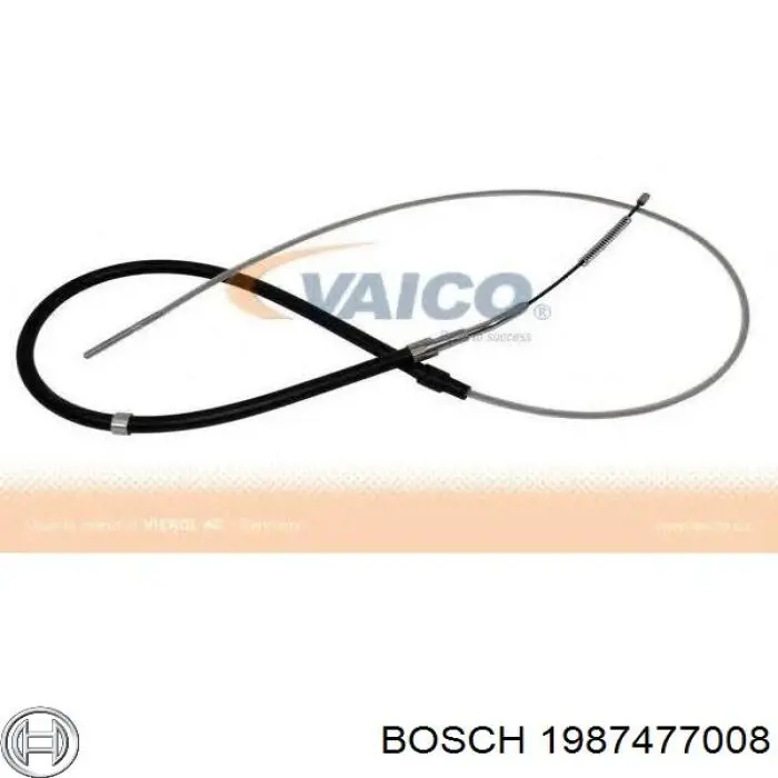 1 987 477 008 Bosch cable de freno de mano trasero derecho/izquierdo