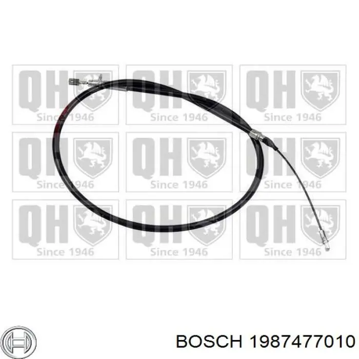 1987477010 Bosch cable de freno de mano trasero derecho