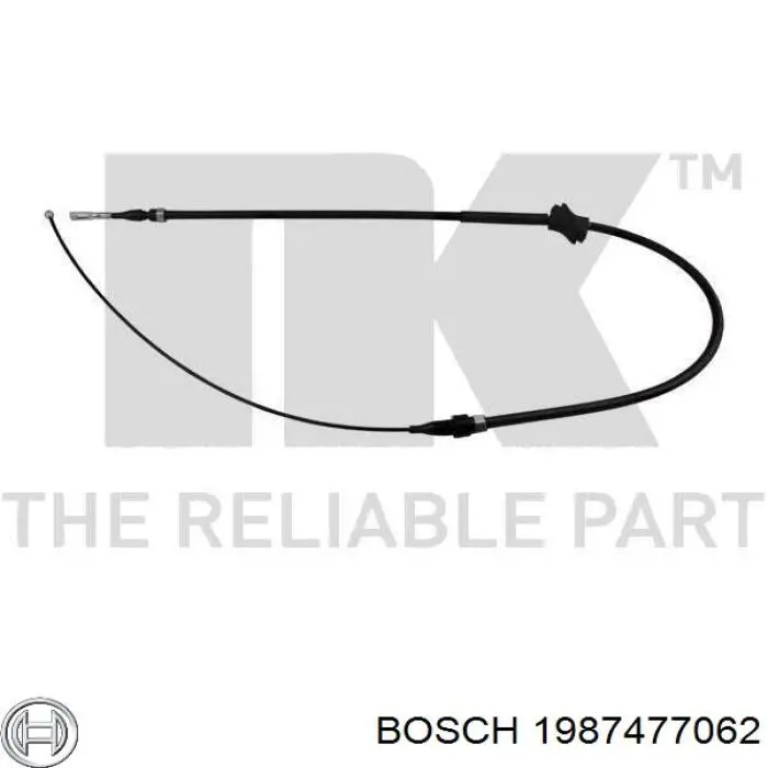 1987477062 Bosch cable de freno de mano trasero derecho/izquierdo