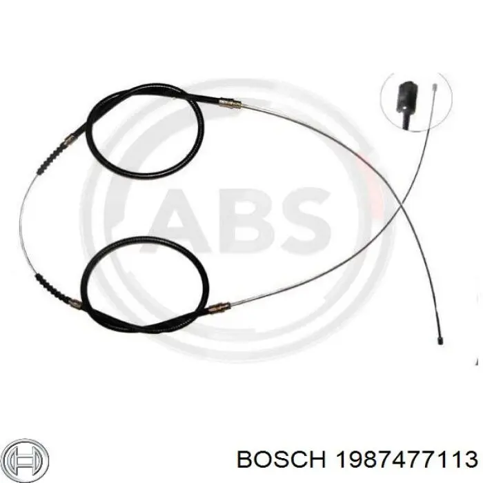 1987477113 Bosch cable de freno de mano trasero derecho/izquierdo