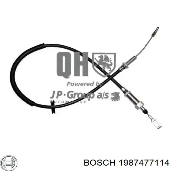 1987477114 Bosch cable de freno de mano delantero