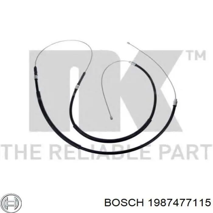 1987477115 Bosch cable de freno de mano trasero derecho/izquierdo