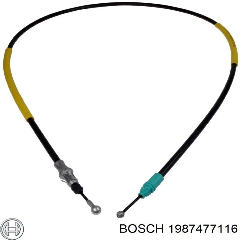 1987477116 Bosch cable de freno de mano trasero derecho