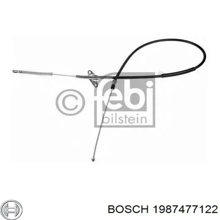 1987477122 Bosch cable de freno de mano trasero izquierdo