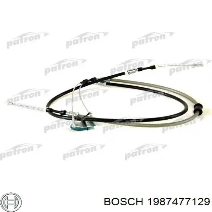 1987477129 Bosch cable de freno de mano trasero derecho/izquierdo