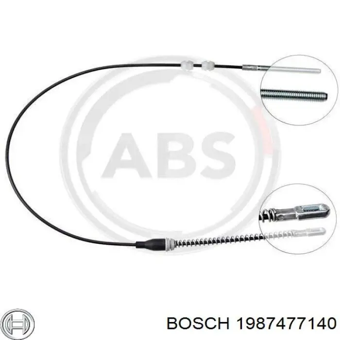 1987477140 Bosch cable de freno de mano trasero izquierdo