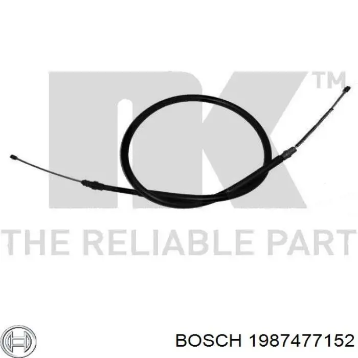 1987477152 Bosch cable de freno de mano trasero derecho/izquierdo