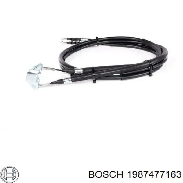 1987477163 Bosch cable de freno de mano trasero derecho/izquierdo