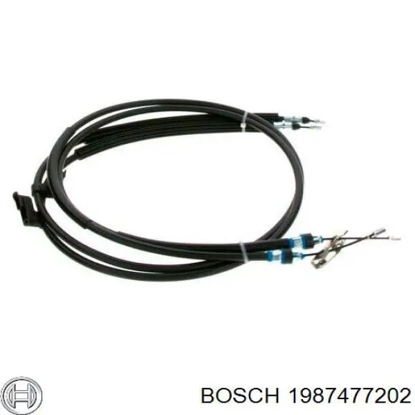 1987477202 Bosch cable de freno de mano trasero derecho/izquierdo