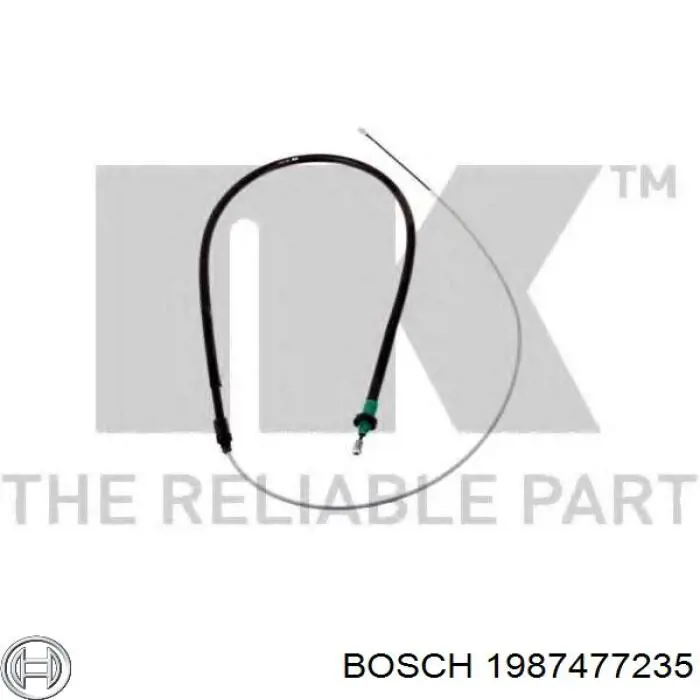 1987477235 Bosch cable de freno de mano trasero derecho/izquierdo