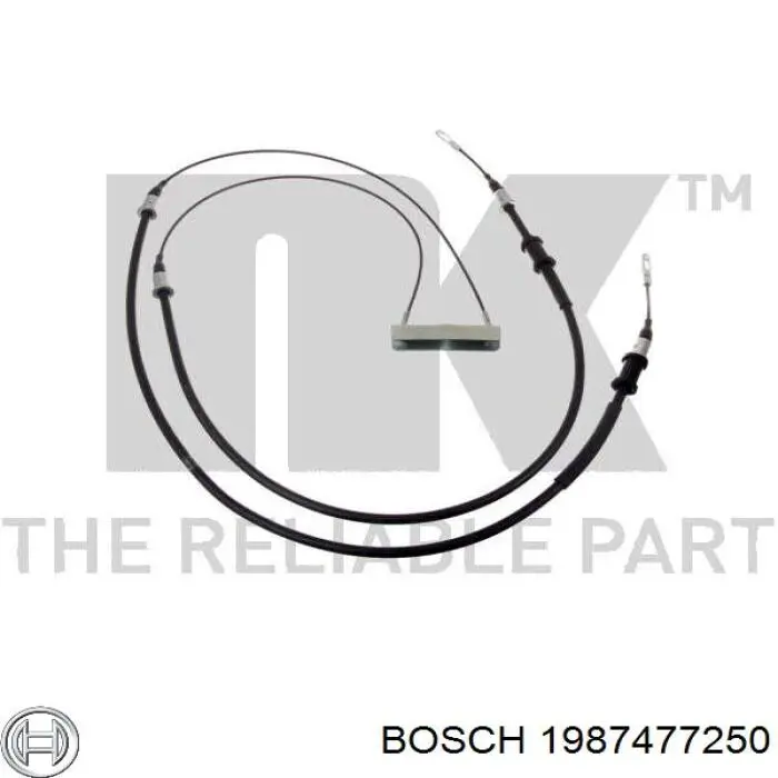 1987477250 Bosch cable de freno de mano trasero derecho/izquierdo