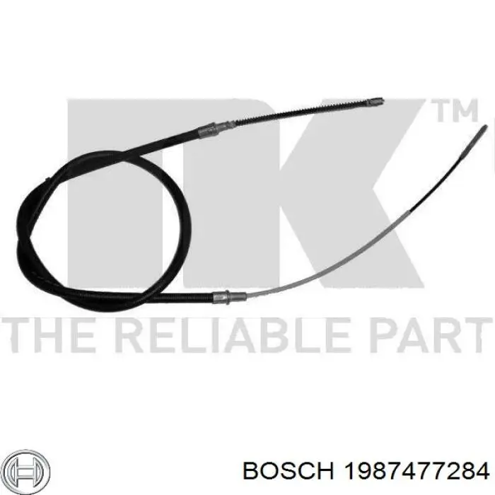 1987477284 Bosch cable de freno de mano trasero derecho/izquierdo