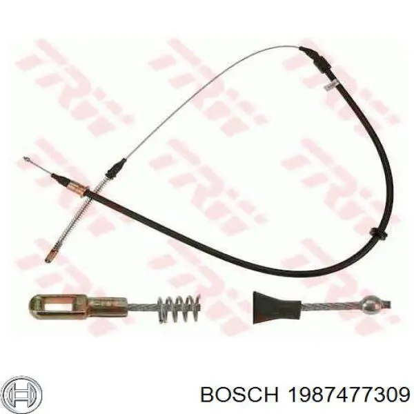 1987477309 Bosch cable de freno de mano trasero izquierdo