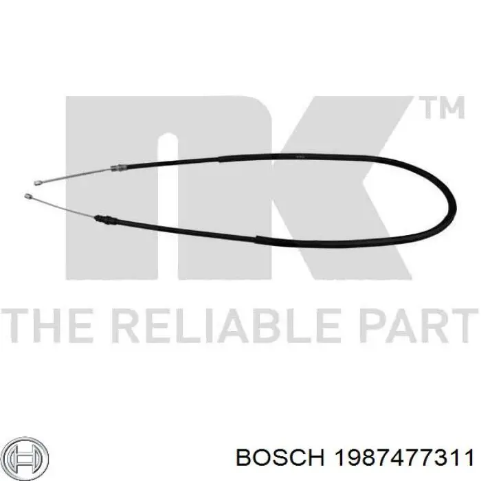 1987477311 Bosch cable de freno de mano trasero derecho/izquierdo