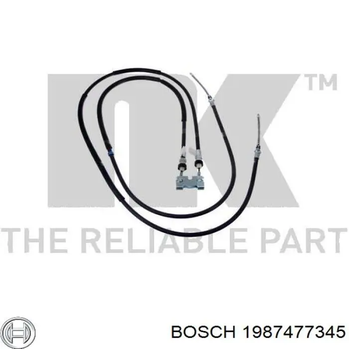 1987477345 Bosch cable de freno de mano trasero derecho/izquierdo
