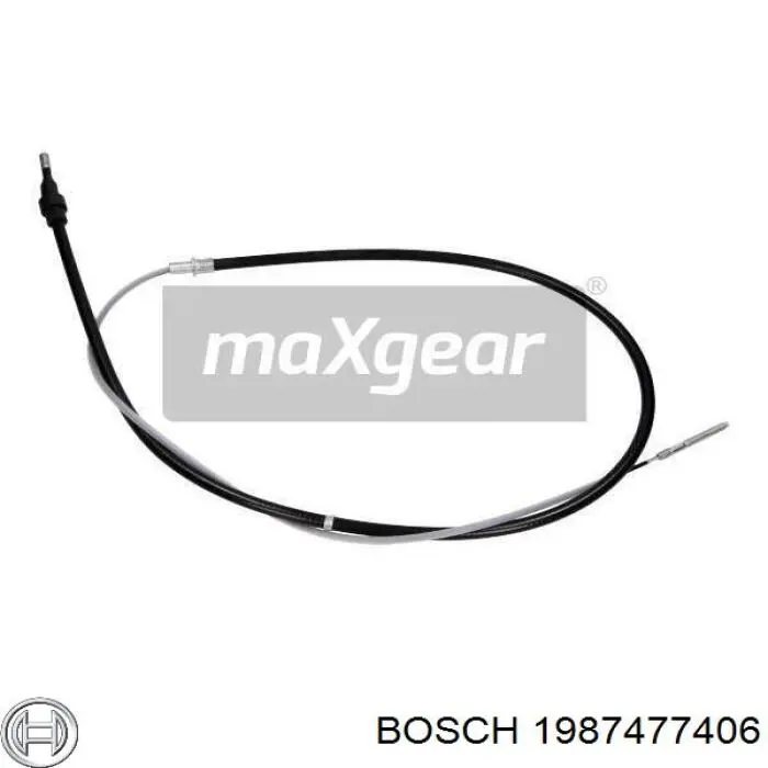 1987477406 Bosch cable de freno de mano trasero derecho/izquierdo