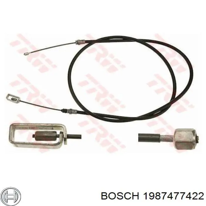 1987477422 Bosch cable de freno de mano delantero