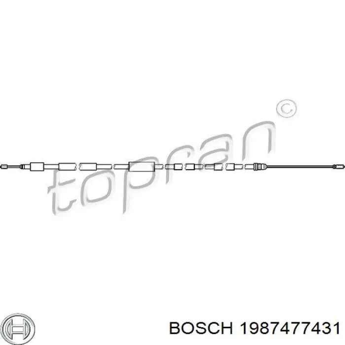 4745A1 Peugeot/Citroen cable de freno de mano trasero izquierdo