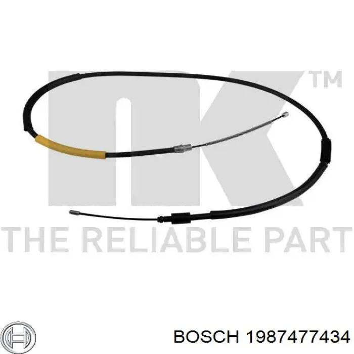 1987477434 Bosch cable de freno de mano trasero derecho/izquierdo