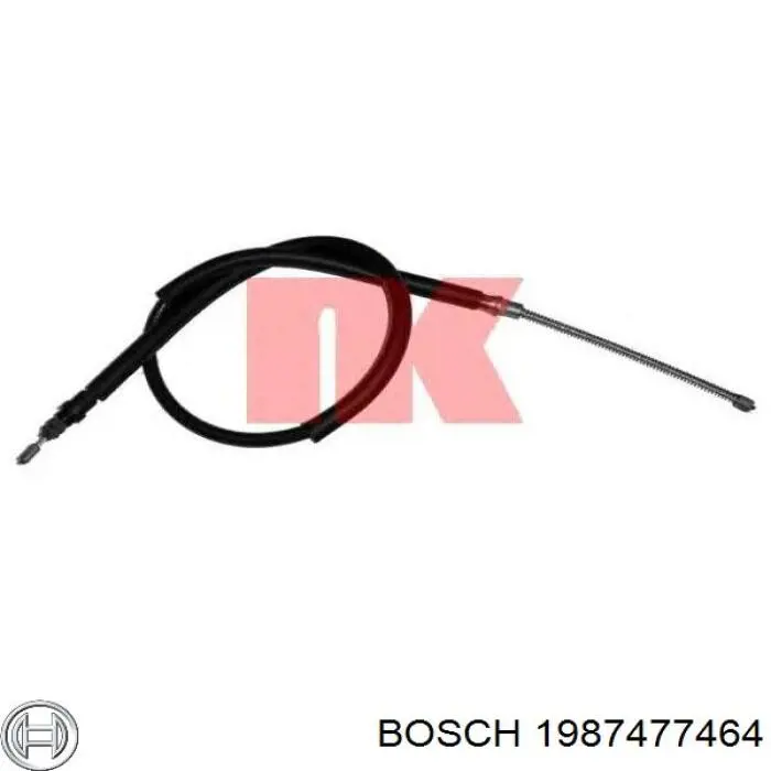 1987477464 Bosch cable de freno de mano trasero derecho/izquierdo