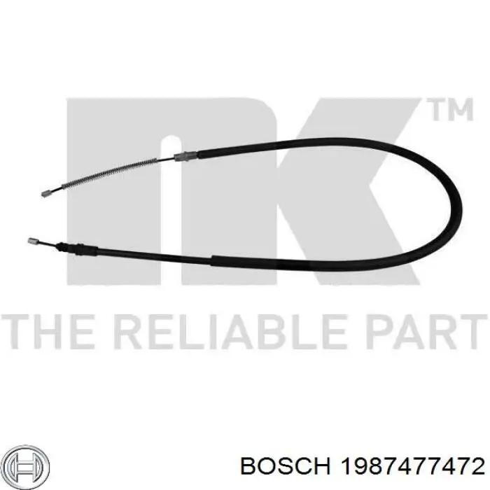 1987477472 Bosch cable de freno de mano trasero derecho/izquierdo