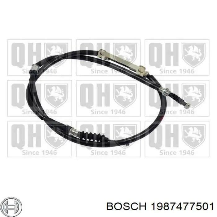 1987477501 Bosch cable de freno de mano trasero derecho
