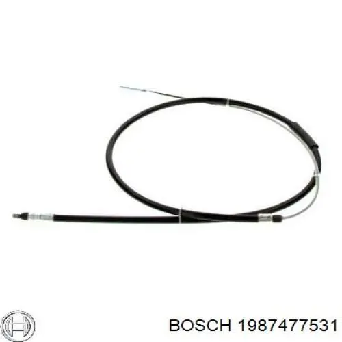 1987477531 Bosch cable de freno de mano trasero izquierdo