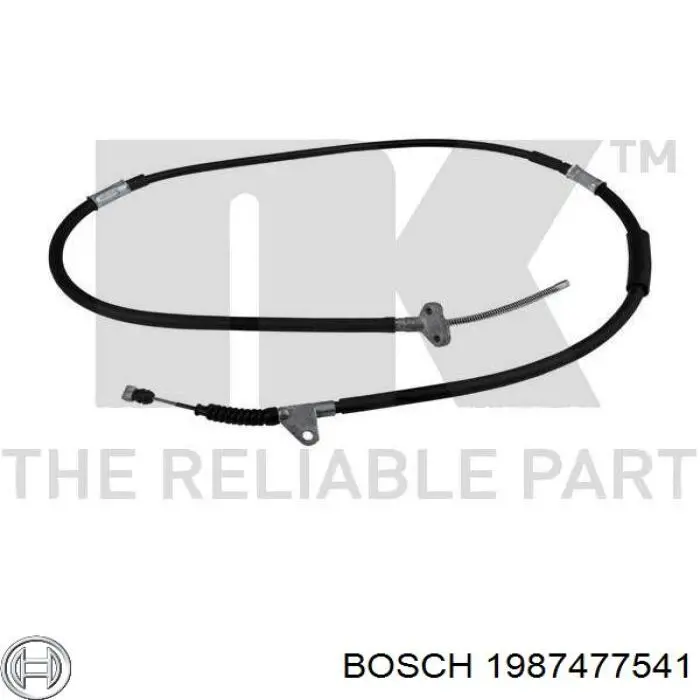 1987477541 Bosch cable de freno de mano trasero derecho