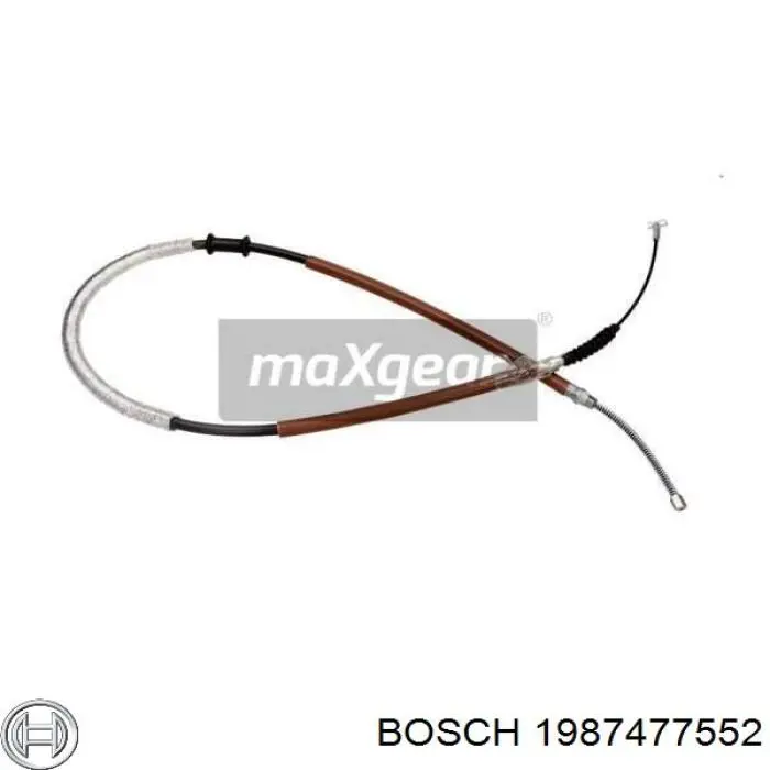 1987477552 Bosch cable de freno de mano trasero izquierdo