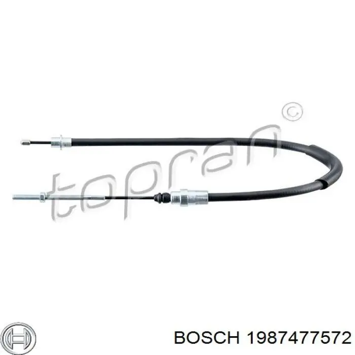 Cable de freno de mano trasero izquierdo 1987477572 Bosch