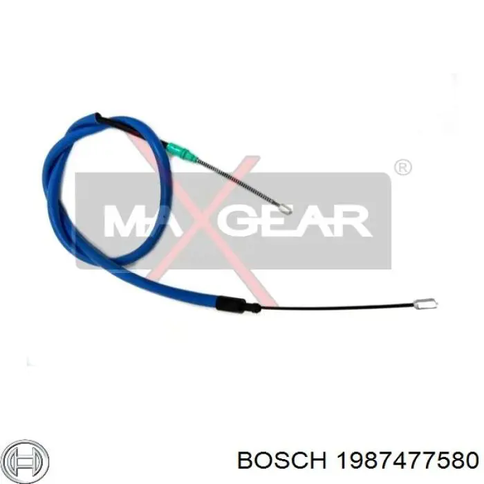 1987477580 Bosch cable de freno de mano trasero izquierdo