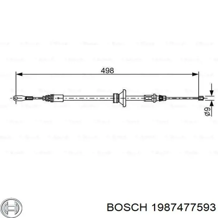 Comprar E074172 Peugeot/Citroen Cable de freno de mano trasero izquierdo