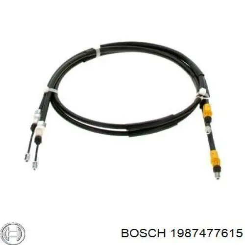 1987477615 Bosch cable de freno de mano trasero derecho/izquierdo