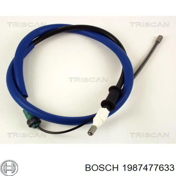 1987477633 Bosch cable de freno de mano trasero derecho