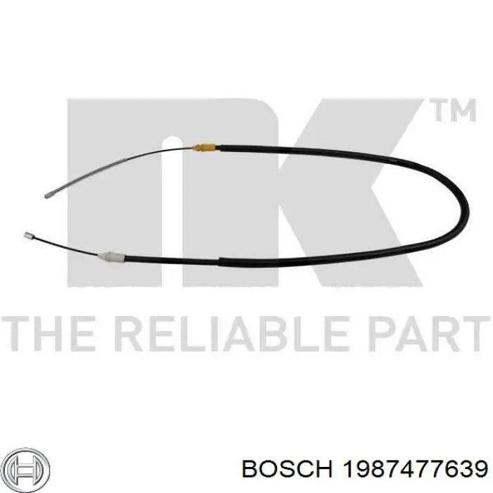 BKB1901 Borg&beck cable de freno de mano trasero derecho/izquierdo