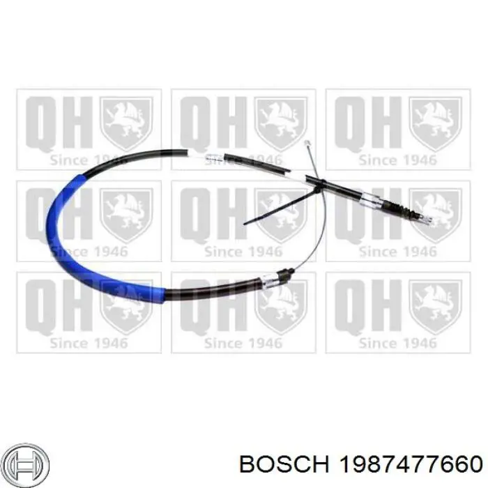 1987477660 Bosch cable de freno de mano trasero izquierdo