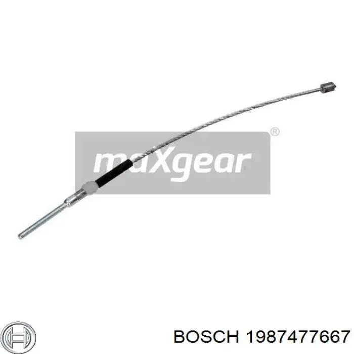 1987477667 Bosch cable de freno de mano delantero