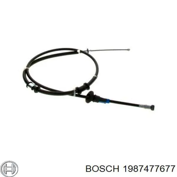 1 987 477 677 Bosch cable de freno de mano trasero derecho