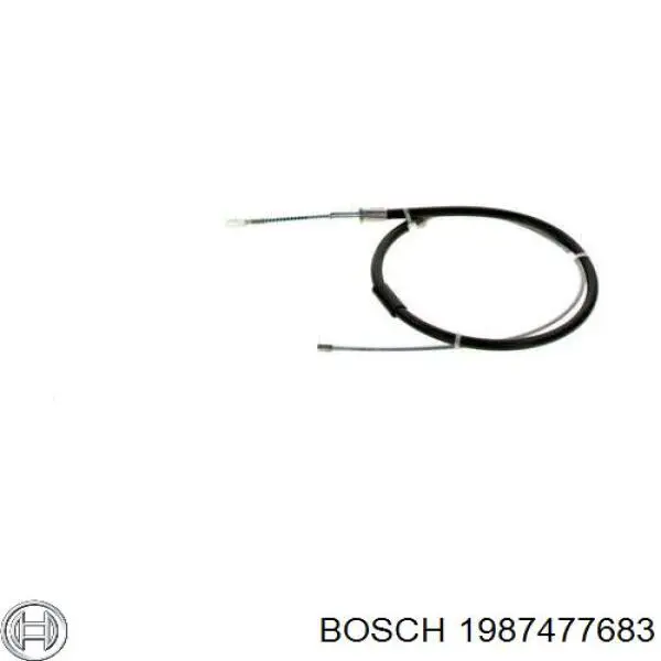 1987477683 Bosch cable de freno de mano trasero derecho