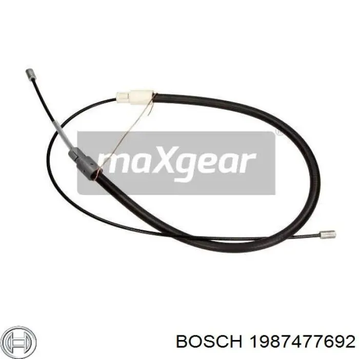 1987477692 Bosch cable de freno de mano trasero izquierdo