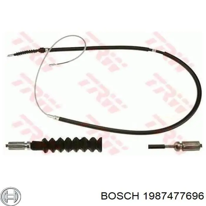 1987477696 Bosch Cable de freno de mano trasero derecho/izquierdo