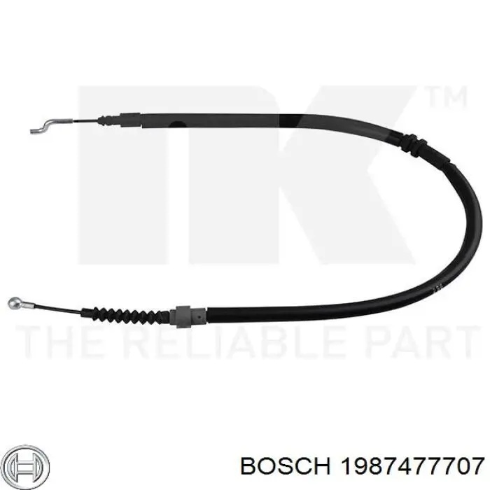 1987477707 Bosch cable de freno de mano trasero derecho/izquierdo
