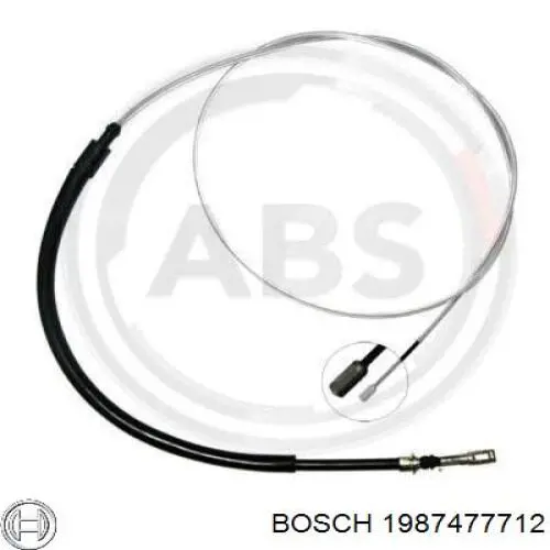 1987477712 Bosch cable de freno de mano trasero derecho/izquierdo