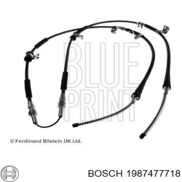 1987477718 Bosch cable de freno de mano trasero derecho/izquierdo