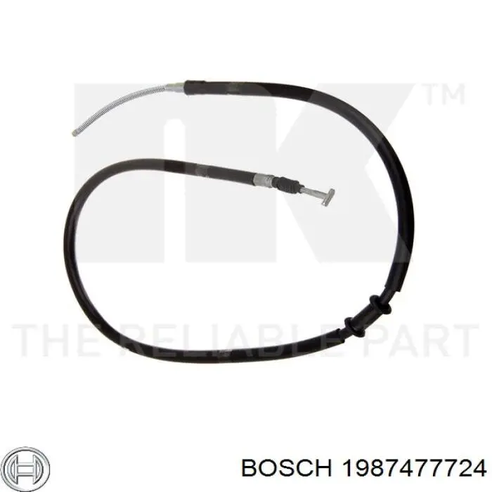 1987477724 Bosch cable de freno de mano trasero derecho/izquierdo