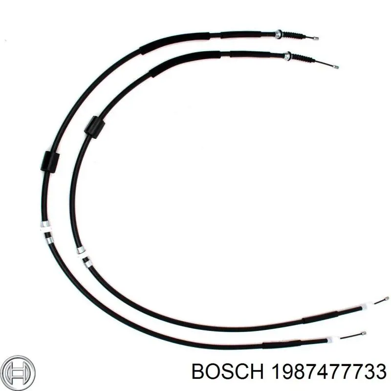 1987477733 Bosch cable de freno de mano trasero derecho/izquierdo
