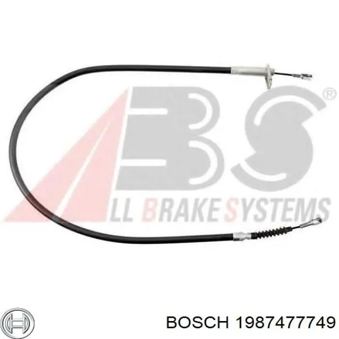 1987477749 Bosch cable de freno de mano trasero izquierdo