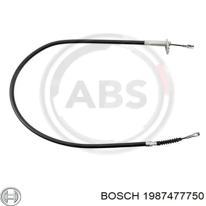 1987477750 Bosch cable de freno de mano trasero derecho