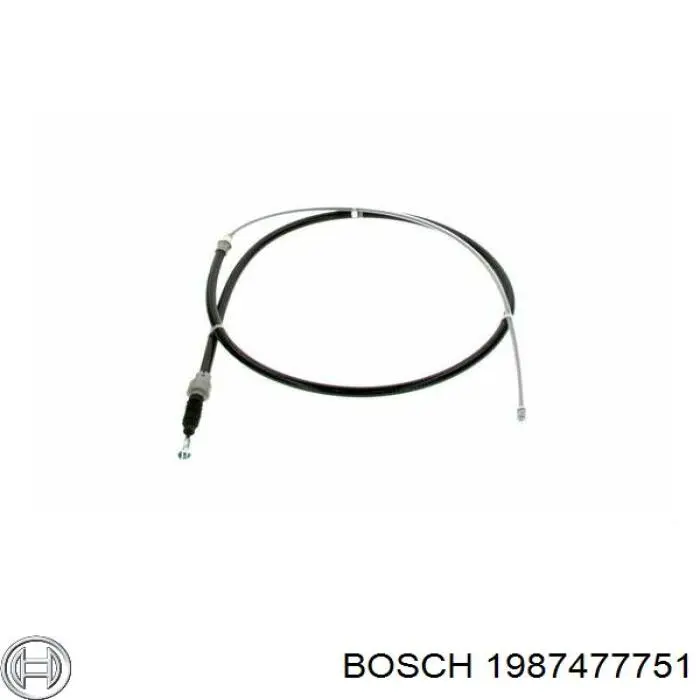 1987477751 Bosch cable de freno de mano trasero derecho/izquierdo