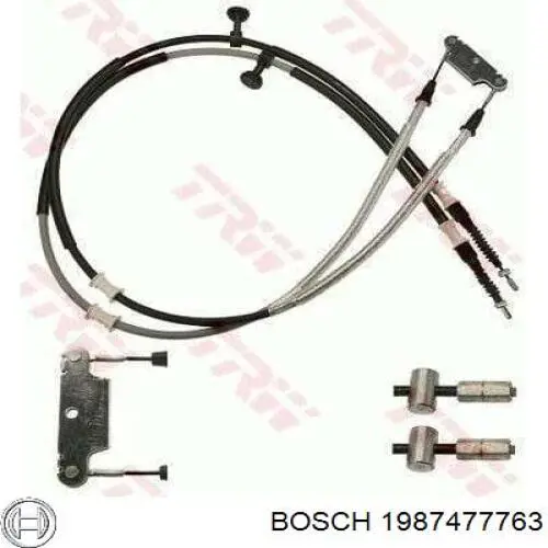 Cable de freno de mano trasero derecho/izquierdo Bosch 1987477763